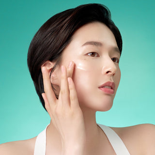 Purito Seoul Mighty Bamboo Panthenol Serum 30mL bottle, featuring clear glass container with white and green label, close-up view