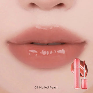 ROM&ND the Juicy Lasting Lip Tint in 3.5g, featuring vibrant color and a glossy finish on a sleek tube.