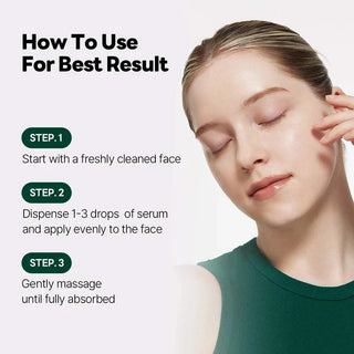Image of ROUND LAB Pine Calming Cica Ampoule 30mL, a soothing facial serum with calming ingredients in a clear bottle.