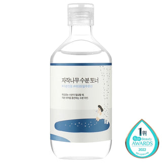 Round Lab Birch Juice Moisturizing Toner in a 300mL bottle, featuring natural ingredients and a clear, refreshing liquid inside.