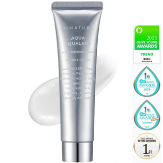 S.NATURE Aqua Squalane Moisturizing Cream in 60ml jar, smooth cream with hydrating and nourishing formula for healthy skin