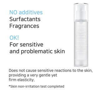 S.NATURE Aqua Collagen Peptide Triple Gel Essence 50ml, clear gel in a jar with a silver lid, for hydrating and firming skin.