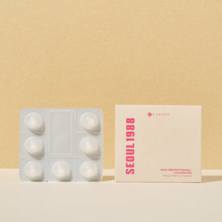 KSECRET Seoul 1988 Boosting Ball collagen cream jar with label, highlighting collagen 100% formula for skincare.