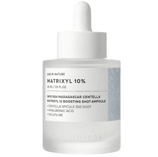 Damaged Box SKIN1004 Madagascar Centella Matrixyl 10 Boosting Shot Ampoule skincare product on a white background