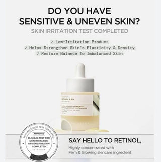 Skin1004 Madagascar Centella Retinol 0.2% Boosting Shot Ampoule 30ML bottle with dropper for skincare.