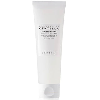 Skin1004 Madagascar Centella Brightening Cleansing Foam Gel, creamy foam with centella extract for gentle cleansing and skin brightening.