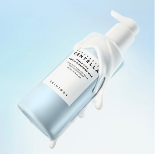 SKIN1004 Madagascar Centella Hyalu-Cica gentle cleansing milk bottle, lightweight skincare cleansing oil for sensitive skin.
