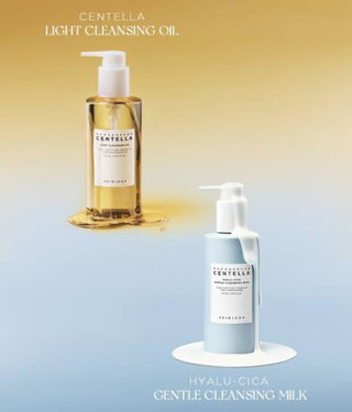 SKIN1004 Madagascar Centella Hyalu-Cica Gentle Cleansing Milk in a 200mL bottle, showing the product packaging and label.