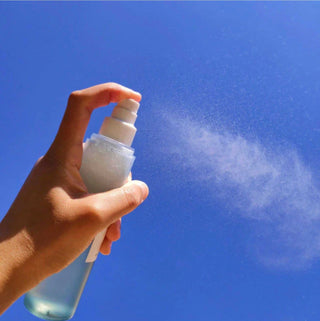 Skin1004 Madagascar Centella Hyalu-Cica Cloudy Mist, refreshing face mist with soothing ingredients, in a clear spray bottle.