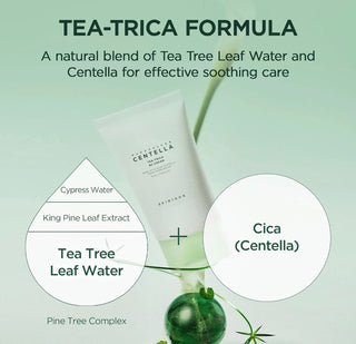 Skin1004 Madagascar Centella Tea-Trica B5 Cream moisturizer in a sleek jar with a white lid and green accents.