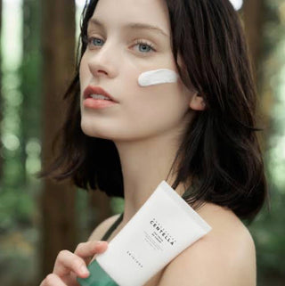 Skin1004 Madagascar Centella Tea-Trica B5 Cream moisturizer in a jar, featuring a smooth cream texture with natural ingredients.