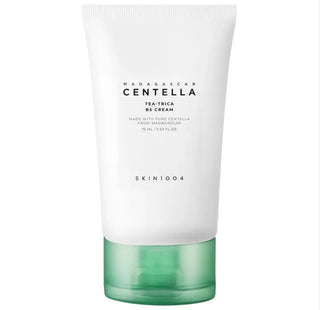 Skin1004 Madagascar Centella Tea-Trica B5 Cream moisturizer jar with label and lid, showcasing the skincare product.
