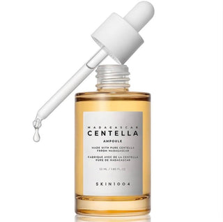 Skin1004 Madagascar Centella Ampoule serum in a 30ml bottle, designed for skin soothing and hydration.