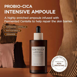 Skin1004 Madagascar Centella Probio-Cica Intensive Ampoule serum in a 50ml bottle with a clean, minimalist design.