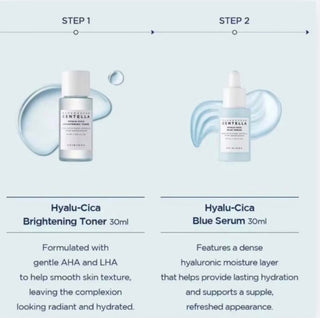 SKIN1004 Madagascar Centella Hyalu-cica travel skincare kit with 120ml of soothing creams and serums for healthy skin.