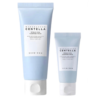 Skin1004 Madagascar Centella Hyalu-Cica Sleeping Pack in a 100ml jar, nourishing skincare sleeping mask with centella and hyalu-cica.