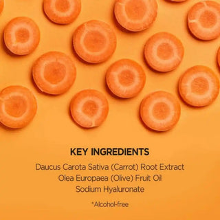 SKINFOOD Carrot Carotene Calming Water Pad with 250g, featuring soft cotton pads infused with calming carrot extract for soothing skincare.