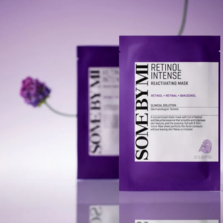 SOME BY MI Retinol Intensive Face Mask laid flat showing its packaging and design.