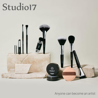 Studio 17 Blush Brush 833 makeup tool with soft bristles designed for applying blush evenly to the cheeks.