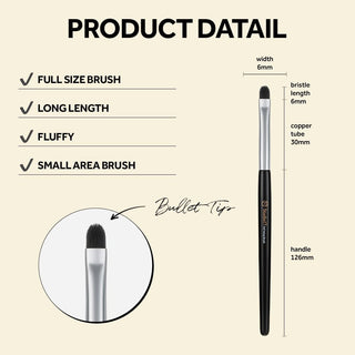 Studio 17 Detail Eye Defining Brush 721 makeup tool with fine bristles for precise eye makeup application.