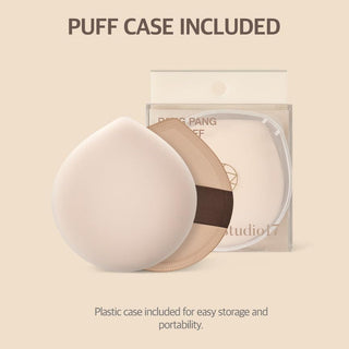 Studio 17 Pang Pang Big Puff makeup tool, soft sponge for applying and blending foundation or powder, displayed on a white background.