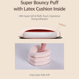Studio 17 Pang Pang Big Puff makeup tool for applying powder, shown in a close-up image with soft, fluffy texture.