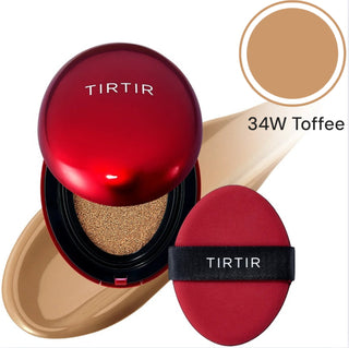 TIRTIR Mask Fit Red Cushion Foundation in compact packaging, showcasing a makeup product for a natural, flawless finish.
