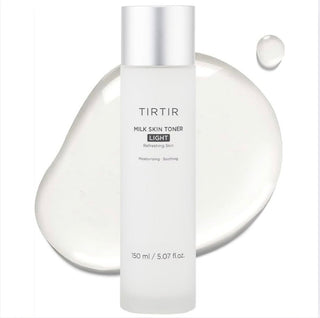 TIRTIR Milk Skin Toner Light 150mL for sensitive skin, clear bottle showing the gentle toner inside