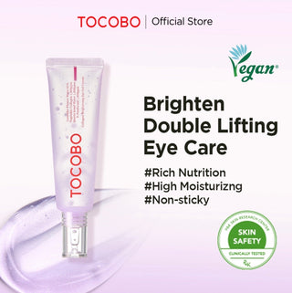 Tocobo Collagen Brightening Eye Gel Cream in 30mL jar, showing the smooth, lightweight eye treatment with collagen and brightening formula.