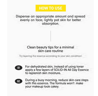 Torriden Solid-In All Day Essence 100mL bottle with clear label and minimalist design, suitable for skincare routine.