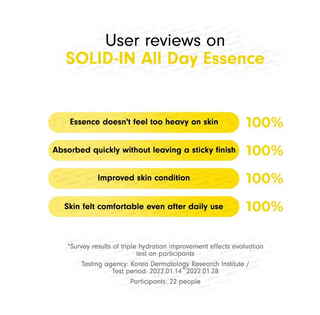 Torriden Solid-In All Day Essence 100mL bottle, clear liquid essence in a sleek container for skincare.