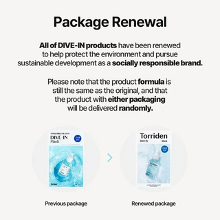Torriden Dive-In low molecular hyaluronic acid face sheet mask for deep hydration, shown in the product image.