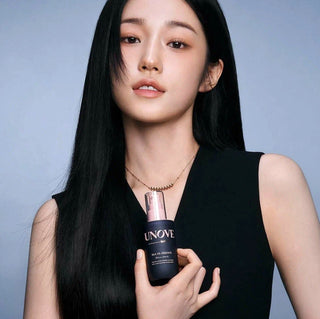 Unove Silk Oil Essence 70ml hair essence bottle with a sleek design, showcasing smooth, shiny hair.