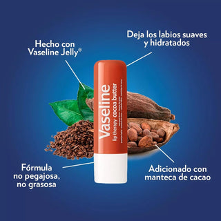Vaseline Lip Therapy Stick 4.6g with two scents, moisturizing lip balm in a portable stick for soft, smooth lips