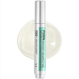 VT Cosmetics PDRN Reedle Shot Hair Ampoule in 15mL bottle, designed to nourish and strengthen hair.