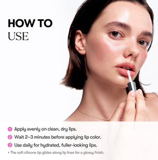 VT Reedle Shot Lip Plumper by VT Cosmetics showing four different shades and applicator style on a neutral background.