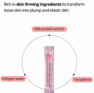 VT Cosmetics Collagen Reedle Shot serum in a 10-pack of 2ml stick pouches, featuring clear liquid serum for skin hydration.