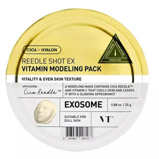 VT Cosmetics Reedle Shot Ex Vitamin Modeling Pack 25g skin care mask showing the product packaging and applicator.